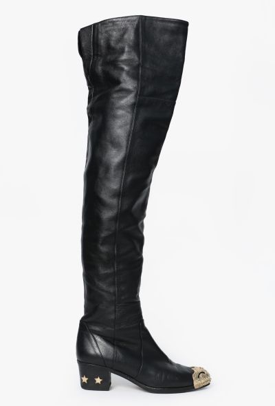 Chanel Pre-Fall 2014 Paris-Dallas Gilded Boots - 1