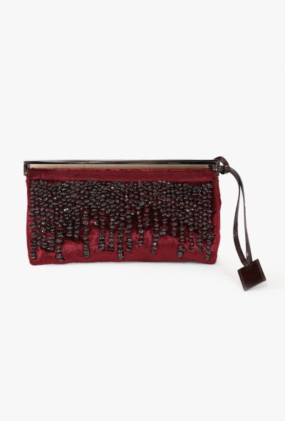 Gucci Embellished Velvet Clutch, 1999 - 1