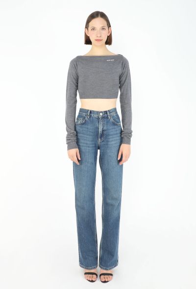 Miu Miu S/S 2025 Boatneck Cropped Pullover - 1