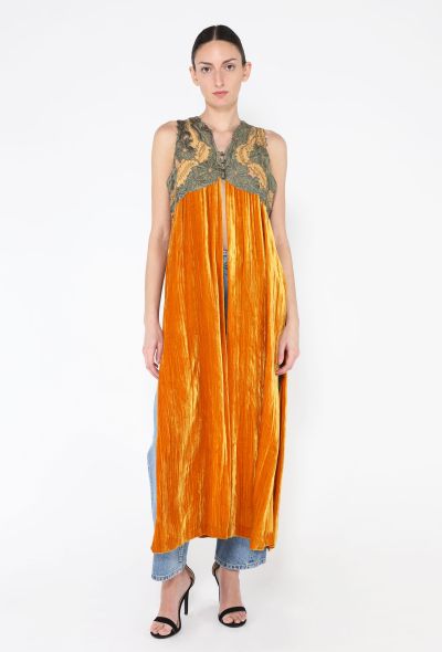 Romeo Gigli COLLECTOR '90s Silk Embroidered Velvet Top - 1