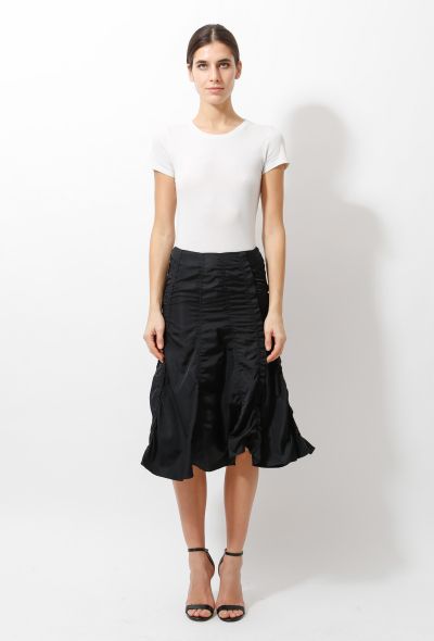                                         2000s Ruched Flared Skirt-1