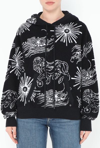 Chanel 2022 Terrycloth Graphic Hoodie - 1 Chanel 2022 Terrycloth Graphic Hoodie - 1