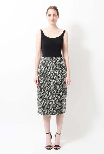 Balenciaga Tweed Knee Length Skirt - 1