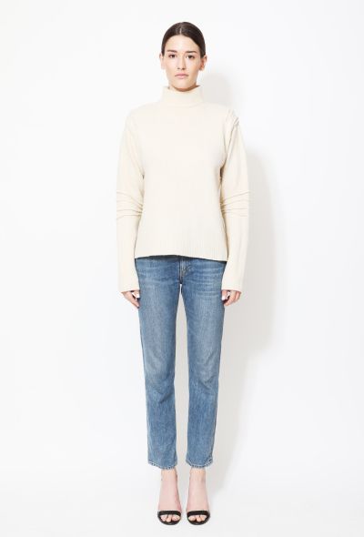                                         Piped High-Neck Knit Sweater-2