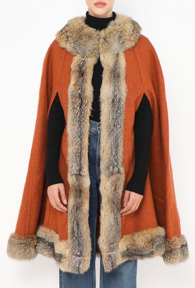 Saint Laurent COLLECTOR Late 1960s Fur Trim Cape - 2