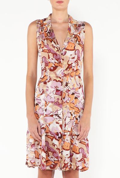 Chanel 2005 Graphic Silk Dress - 2