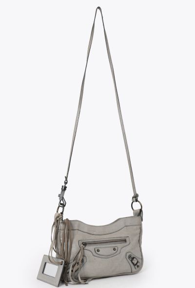 Balenciaga Grey Embossed Classic Hip Bag - 2 Balenciaga Grey Embossed Classic Hip Bag - 2