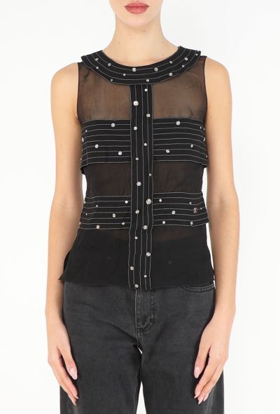 Chanel F/W 2003 Snap Button Silk Blouse - 1