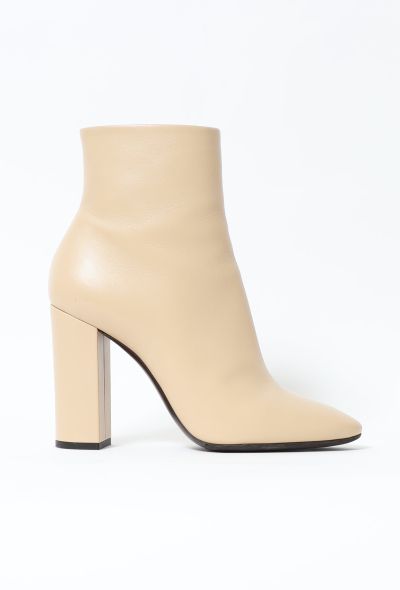 Saint Laurent Lou' Leather Ankle Boots - 1