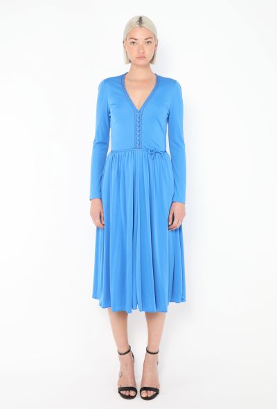 Louis Féraud Stitched Belted Dress - 1