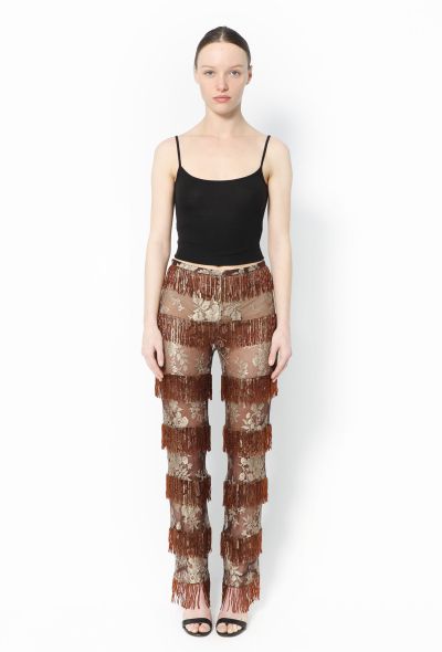                             S/S 2000 Tiered Brocade Lace Pants - 1