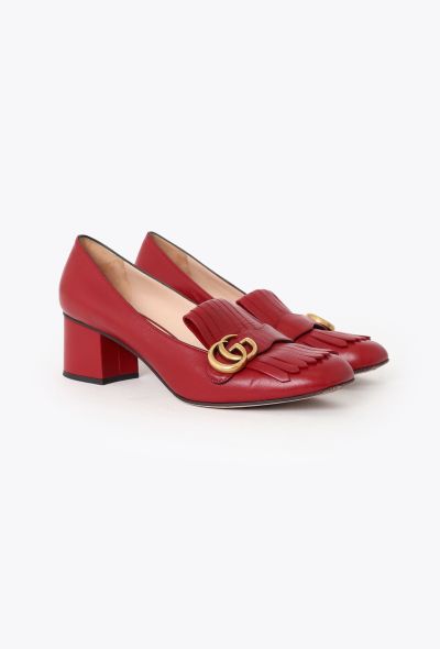 Gucci Fringed Leather Marmont Loafers - 2 Gucci Fringed Leather Marmont Loafers - 2