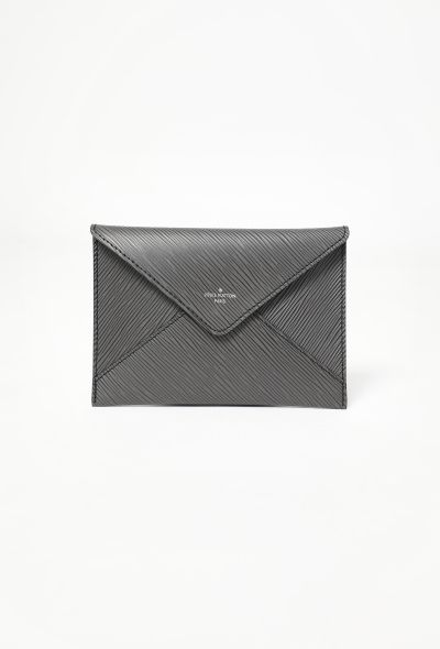 Louis Vuitton Matte Black Epi Envelope Pouch - 1 Louis Vuitton Matte Black Epi Envelope Pouch - 1