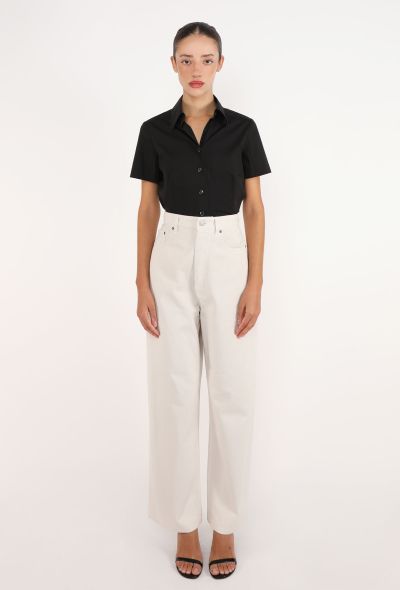 Phoebe Philo White Denim Drop Jeans - 1