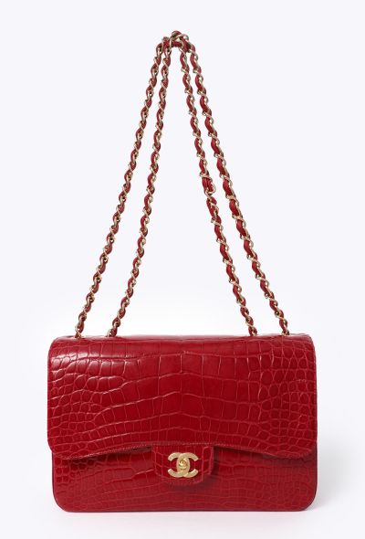 Chanel Jumbo Timeless Bag in Red Alligator – Bespoke Order - 1 Chanel Jumbo Timeless Bag in Red Alligator – Bespoke Order - 1