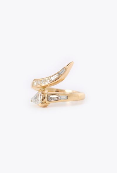 Vintage Fine Jewelry 18k Yellow Gold & Diamond Serpent Ring - 2 Vintage Fine Jewelry 18k Yellow Gold & Diamond Serpent Ring - 2