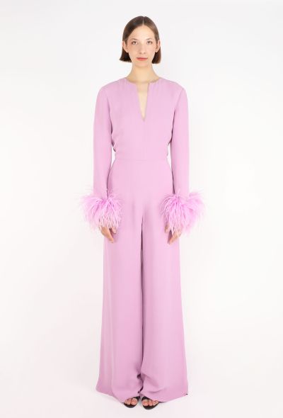 Valentino Ostrich Feather Silk Jumpsuit, 2023 - 2