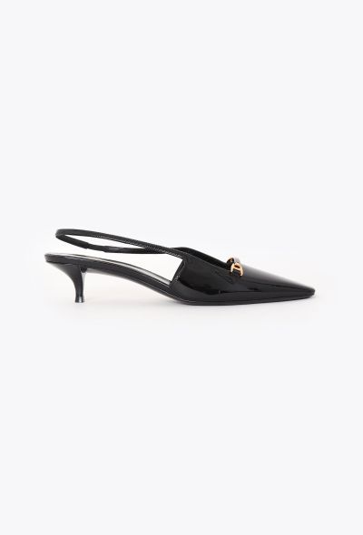 Saint Laurent 2024 Carine Patent Slingback Heels - 1 Saint Laurent 2024 Carine Patent Slingback Heels - 1