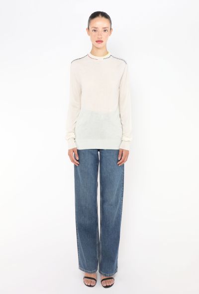 Céline Contrast Stitch Triomphe Pullover - 2