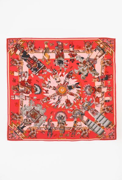 Hermès Vintage 'Kachinas' 90cm Silk Carré - 1
