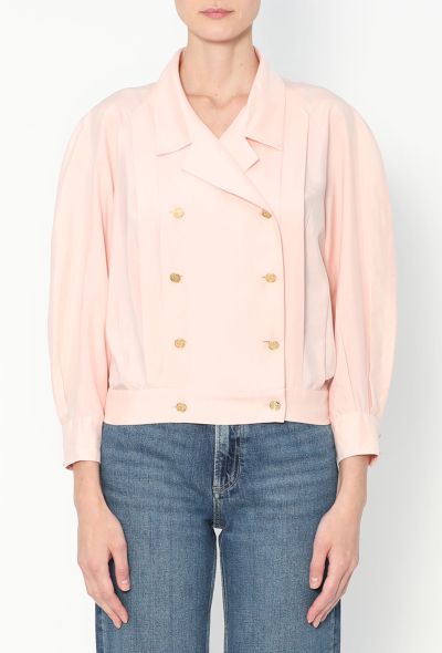 Chanel Late '80s Double-Breasted Silk Blouse - 1 Chanel Late '80s Double-Breasted Silk Blouse - 1
