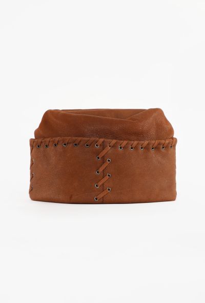 Prada Whipstitch Leather Hat, 2004 - 1