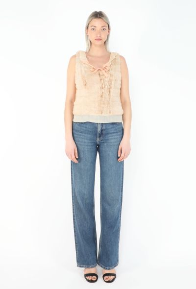 Prada 2000 Ermine Fur Ruffled Vest - 2