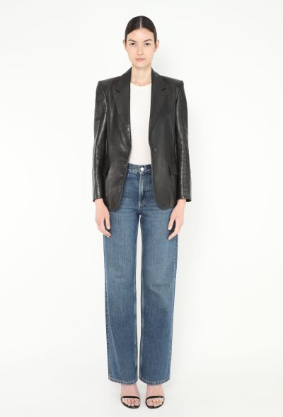 Saint Laurent Vintage Tailored Leather Blazer - 2 Saint Laurent Vintage Tailored Leather Blazer - 2
