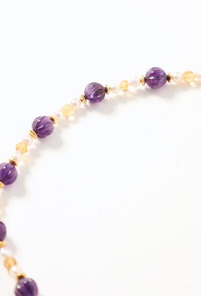                             Amethyst Beaded Pearl Necklace - 2