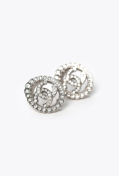 Chanel 2022 Oval Strass 'CC' Earrings - 2