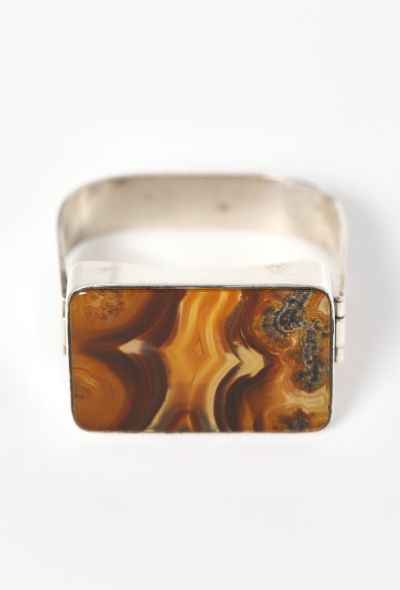 Vintage Fine Jewelry Lacroix Silver & Agate Bracelet - 2 Vintage Fine Jewelry Lacroix Silver & Agate Bracelet - 2