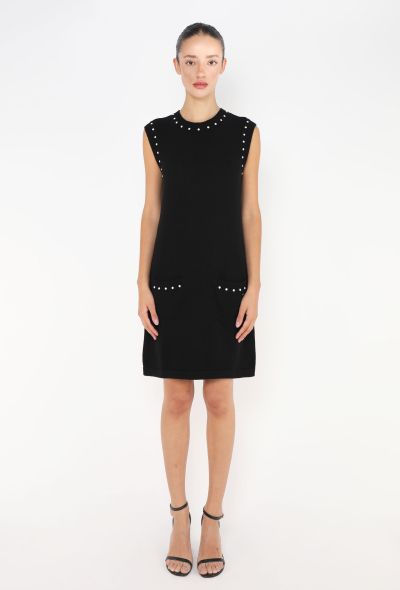 Chanel Cashmere Pearl Trim Knit Dress - 1 Chanel Cashmere Pearl Trim Knit Dress - 1