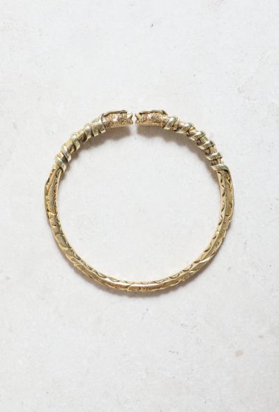                                         Vintage 18k Yellow Gold Snake Bracelet-1