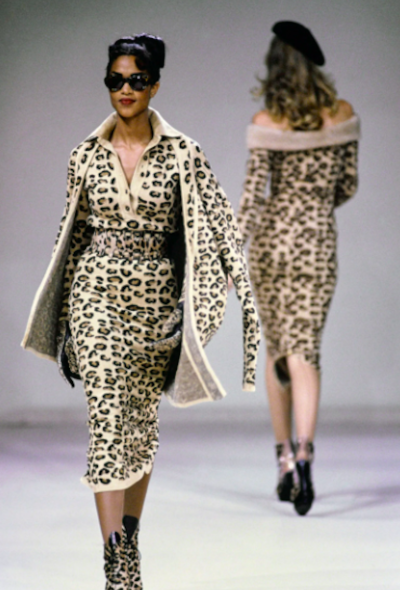                                         RARE F/W 1991 Leopard Polo Bodysuit-2