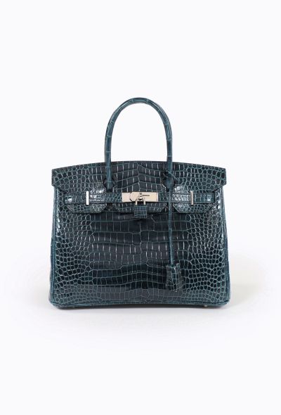 Hermès Exceptional  Vert Rousseau Porosus Birkin 30 - 1 Hermès Exceptional  Vert Rousseau Porosus Birkin 30 - 1