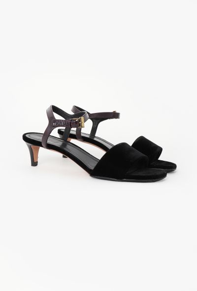 Céline Velvet Slingback Sandals - 2