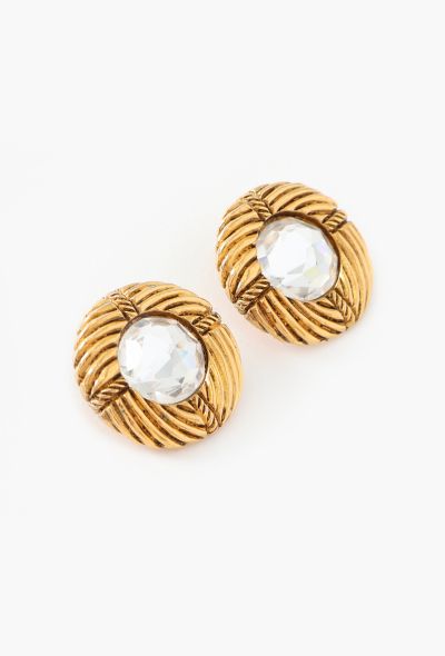 Chanel '70s Strass Clip Earrings - 2 Chanel '70s Strass Clip Earrings - 2