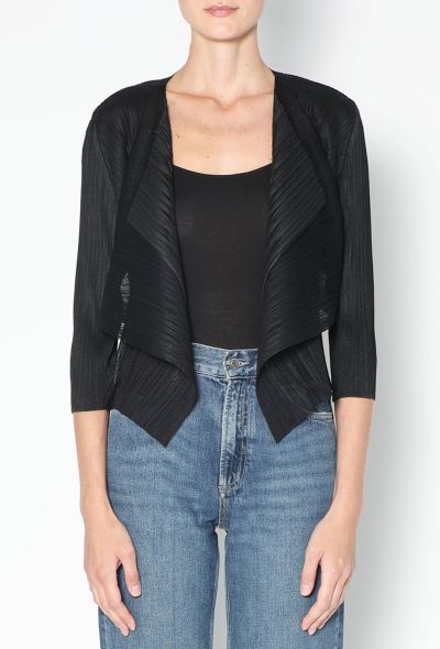 Issey Miyake Pleats Please Layered Cardigan - 1