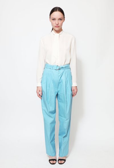                                         2014 Belted Cotton Trousers-1
