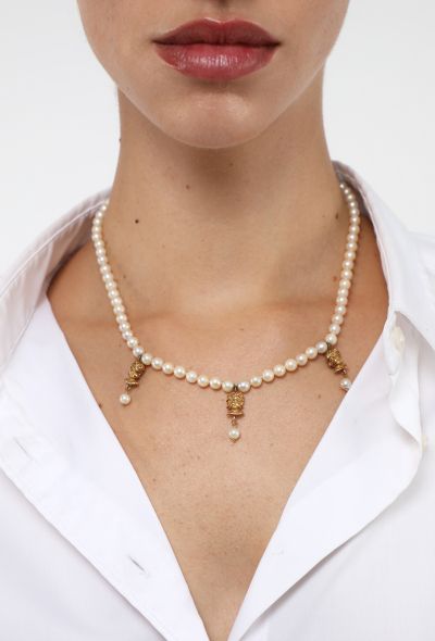 Modern Fine Jewelry Germano Gioielleria 18k Yellow Gold & Pearl Necklace - 2 Modern Fine Jewelry Germano Gioielleria 18k Yellow Gold & Pearl Necklace - 2