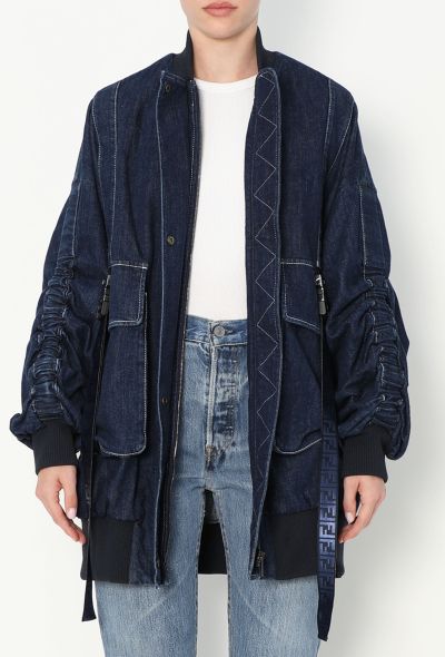 Fendi S/S 2019 Denim Bomber Jacket - 1 Fendi S/S 2019 Denim Bomber Jacket - 1