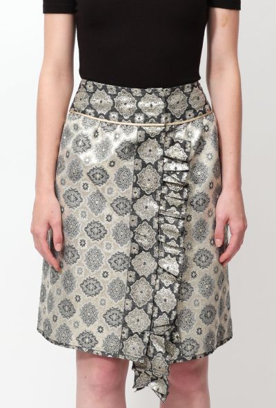 Prada S/S 2002 Ruffled Brocade Skirt - 1 Prada S/S 2002 Ruffled Brocade Skirt - 1