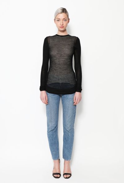                                         Distressed Layered Knit Top-2