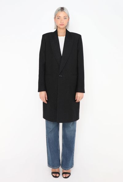 Saint Laurent Pre-Fall 2019 Iridescent Notched Coat - 1