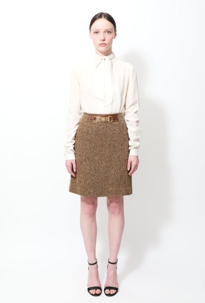                                         '70s Wool Buckle Skirt -1