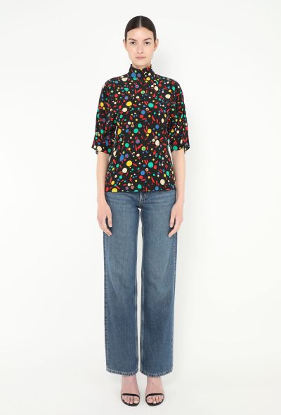Saint Laurent 2016 Abstract Crêpe Blouse - 2 Saint Laurent 2016 Abstract Crêpe Blouse - 2