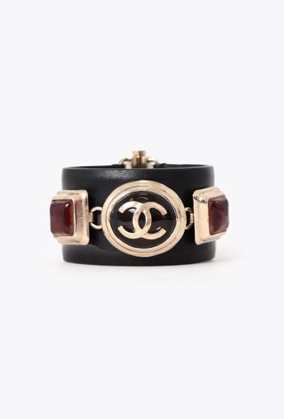 Chanel Resort 2020 Gripoix Leather Cuff - 1 Chanel Resort 2020 Gripoix Leather Cuff - 1