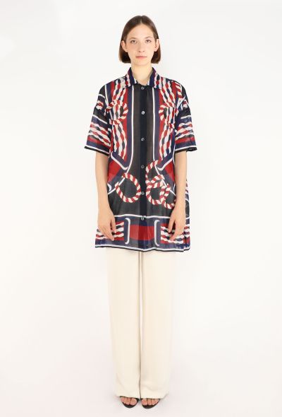Hermès Voile Canoe Pareo Graphic Tunic, 2023 - 1