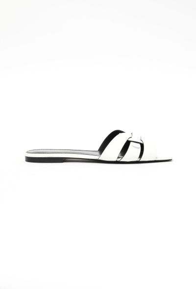 Saint Laurent Patent Tribute Sandals - 1