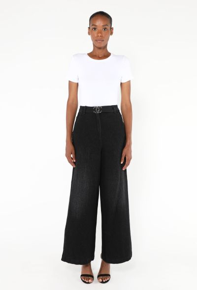 Chanel 2019 Wide-Leg Belted Jeans - 2